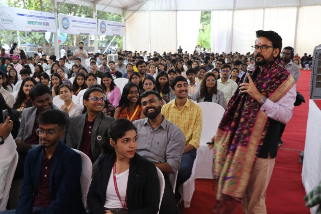 Anurag Thakur Interacts with Students at MIT World Peace University under ‘Viksit Bharat Yuva Connect’