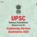 UPSC Releases Consolidated Reserve List for Engineering Services Examination 2024