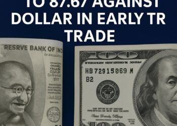 Rupee Rises 5 Paise to 87.67 Against Dollar in Early Trade 4 🇮🇳 Rupee Rises 5 Paise to 87.67 Against Dollar in Early Trade