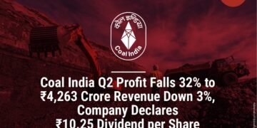 Coal India Q2 Profit Falls 32% to ₹4,263 Crore; Revenue Down 3%, Company Declares ₹10.25 Dividend per Share