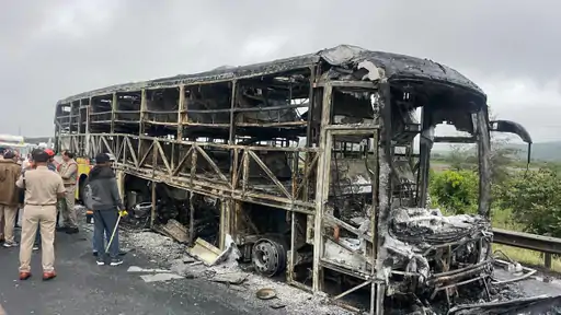 Kurnool Inferno: 20 Dead, Dozens Injured After Hyderabad–Bengaluru Bus Catches Fire on NH-44 1 Kurnool Inferno: 20 Dead, Dozens Injured After Hyderabad–Bengaluru Bus Catches Fire on NH-44