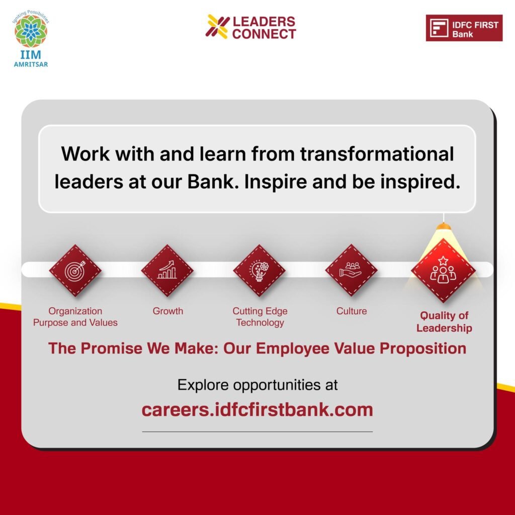 IDFC FIRST Bank Hosts Thought Leadership Session at IIM Amritsar on the Future of HR and Talent