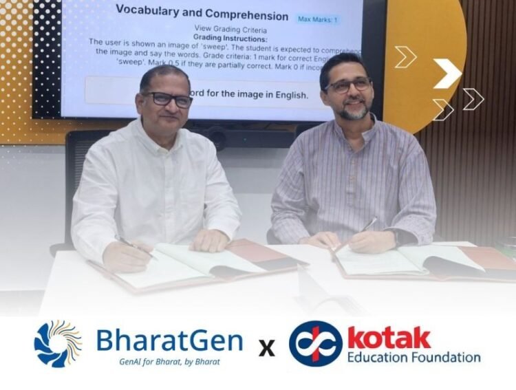 otak Education Foundation, BharatGen Technology Foundation, AI in education India,