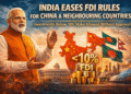 India Eases FDI Rules for Neighbouring Countries Including China; Investments Below 10% Stake Allowed Without Approval