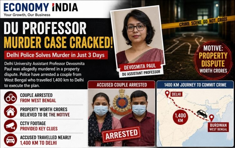 DU Assistant Professor Murder Solved in Three Days: Couple Arrested After Travelling 1,400 Km to Execute Property Plot