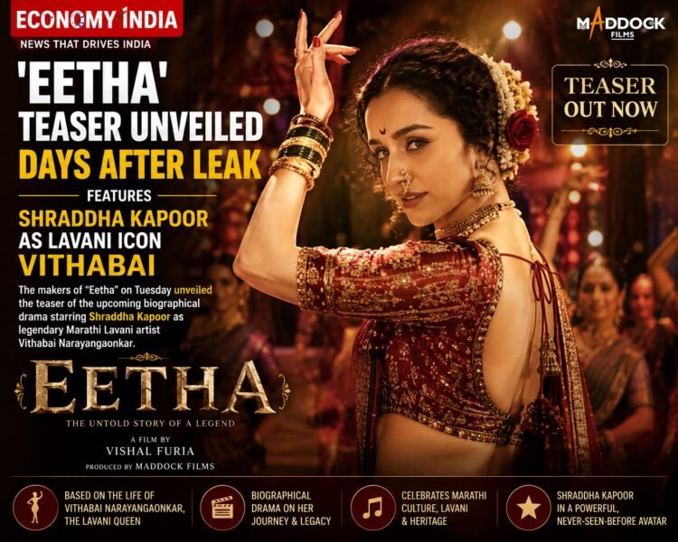 ‘Eetha’ Teaser Unveiled After Leak; Shraddha Kapoor Stuns as Lavani Legend Vithabai 1 Eetha Teaser Unveiled: Shraddha Kapoor Transforms into Lavani Icon Vithabai Narayangaonkar