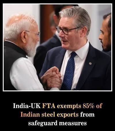 India Gets Major Relief from UK Steel Safeguard Rules; 85% of Exports Exempt, Says Official