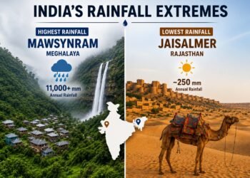 India's Highest and Lowest Rainfall Regions