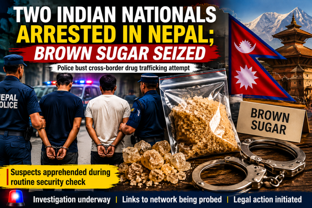 Two Indian Nationals Arrested in Nepal; Brown Sugar Seized 2 Two Indian Nationals 2 1