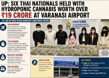 ₹19 Crore Hydroponic Cannabis Seized at Varanasi Airport; Six Thai Nationals Arrested 7 ₹19 Crore Hydroponic Cannabis Seized at Varanasi Airport; Six Thai Nationals Arrested