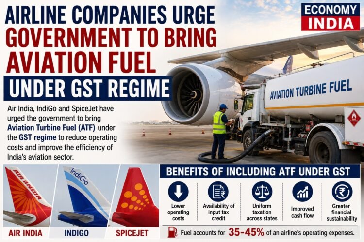 Air India, IndiGo and SpiceJet Urge Government to Bring Aviation Turbine Fuel Under GST
