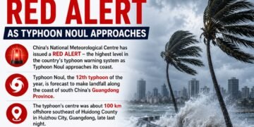 China Issues Red Alert as Typhoon Noul Approaches