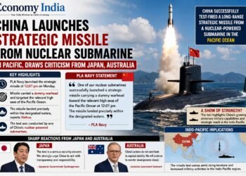 China Tests Strategic Missile from Nuclear Submarine in Pacific, Draws Criticism from Japan and Australia