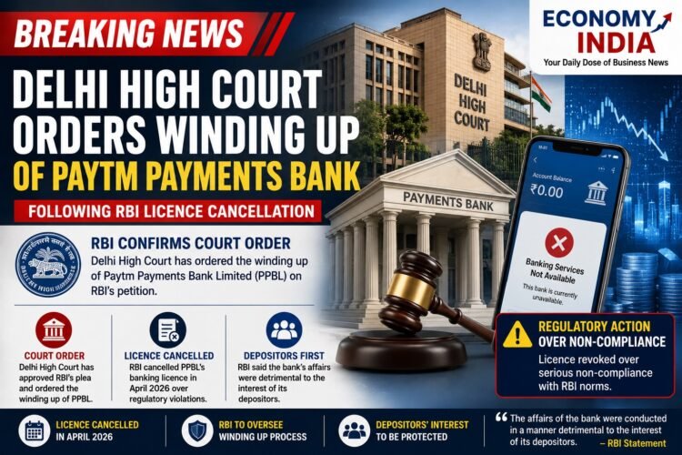 Delhi High Court Orders Winding Up of Paytm Payments Bank Following RBI Licence Cancellation