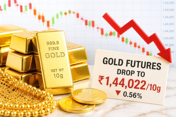 Gold Futures Fall to Rs 1,44,022 per 10 Grams Amid Weak Spot Demand 1 Gold Futures Drop 0.56% to Rs 1,44,022 per 10 Grams