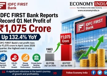 IDFC FIRST Bank Reports Record Q1 Net Profit of ₹1,075 Crore, Up 132.4%