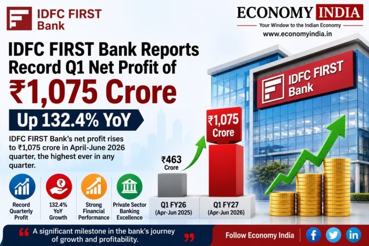 IDFC FIRST Bank Reports Record Q1 Net Profit of ₹1,075 Crore, Up 132.4% 1 IDFC FIRST Bank Reports Record Q1 Net Profit of ₹1,075 Crore, Up 132.4%