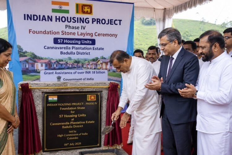 India Backs 10,000-Home Housing Project in Sri Lanka; Foundation Stone Laid in Badulla