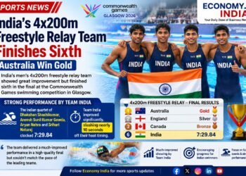 India Finishes Sixth in Men’s 4x200m Freestyle Relay; Australia Clinches Gold