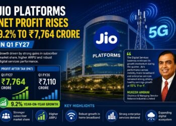 Jio Platforms Q1 FY27 Profit Rises 9.2% to ₹7,764 Crore on Strong Subscriber and Digital Growth 3 Jio Platforms Q1 FY27 Profit Rises 9.2% to ₹7,764 Crore on Strong Subscriber and Digital Growth