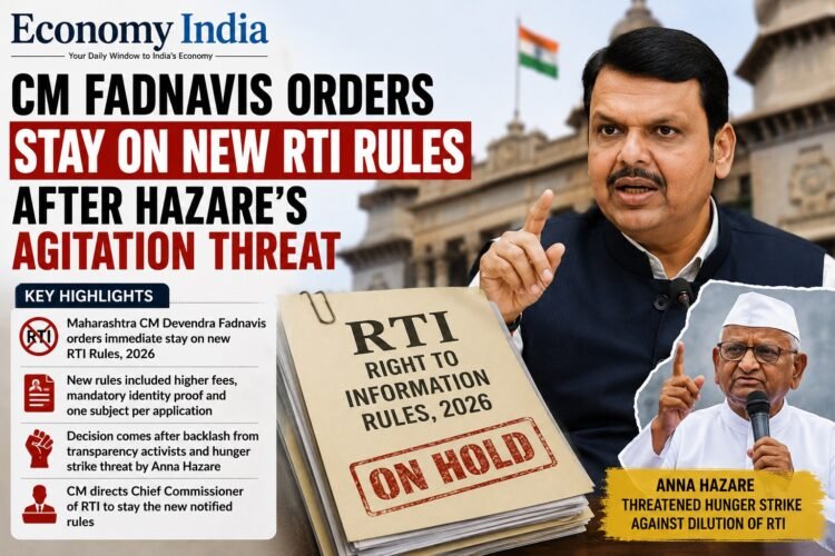 Maharashtra CM Fadnavis Orders Stay on New RTI Rules After Anna Hazare’s Protest Threat 1 Maharashtra CM Fadnavis Orders Stay on New RTI Rules After Anna Hazare’s Protest Threat