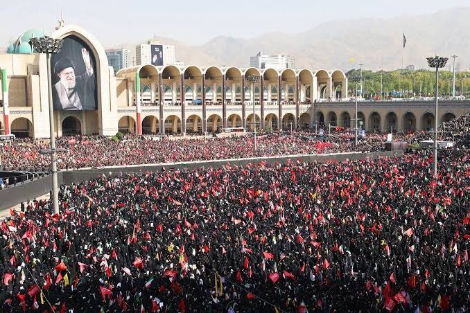 Massive Crowds Gather in Tehran for Funeral of Former Iranian Supreme Leader Ayatollah Ali Khamenei