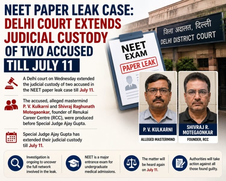 NEET Paper Leak Case: Delhi Court Extends Judicial Custody of Two Accused Till July 11
