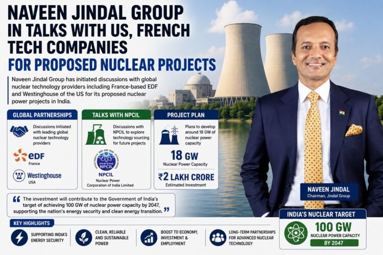 Naveen Jindal Group Explores US and French Partnerships for ₹2 Lakh Crore Nuclear Power Expansion 1 Naveen Jindal Group Explores US and French Partnerships for ₹2 Lakh Crore Nuclear Power Expansion