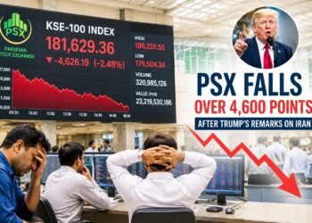 Pakistan Stock Exchange Falls Over 4,600 Points