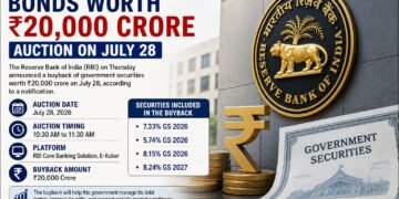 RBI to Buy Back ₹20,000 Crore of Government Bonds on July 28