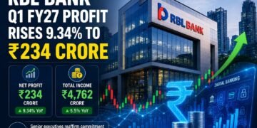 RBL Bank Q1 FY27 Profit Rises 9.34% to ₹234 Crore; Total Income Climbs to ₹4,762 Crore