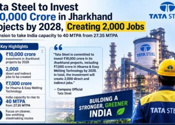 Tata Steel to Invest ₹10,000 Crore in Jharkhand by 2028, Create 2,000 Jobs 2 Tata Steel to Invest ₹10,000 Crore in Jharkhand by 2028, Create 2,000 Jobs