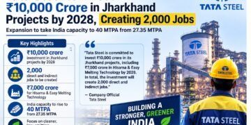 Tata Steel to Invest ₹10,000 Crore in Jharkhand by 2028, Create 2,000 Jobs