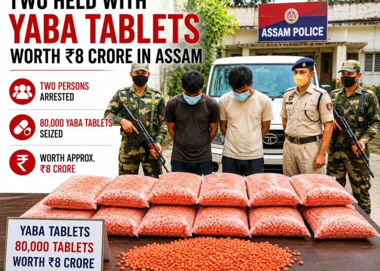 Two Arrested with ₹8 Crore Worth of Yaba Tablets in Assam