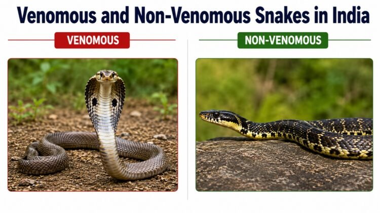 Venomous and Non-Venomous Snakes Found in India (With Photos) 1 Venomous and Non-Venomous Snakes in India