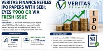 Veritas Finance Refiles IPO Papers with SEBI, Plans ₹900 Crore Fresh Issue