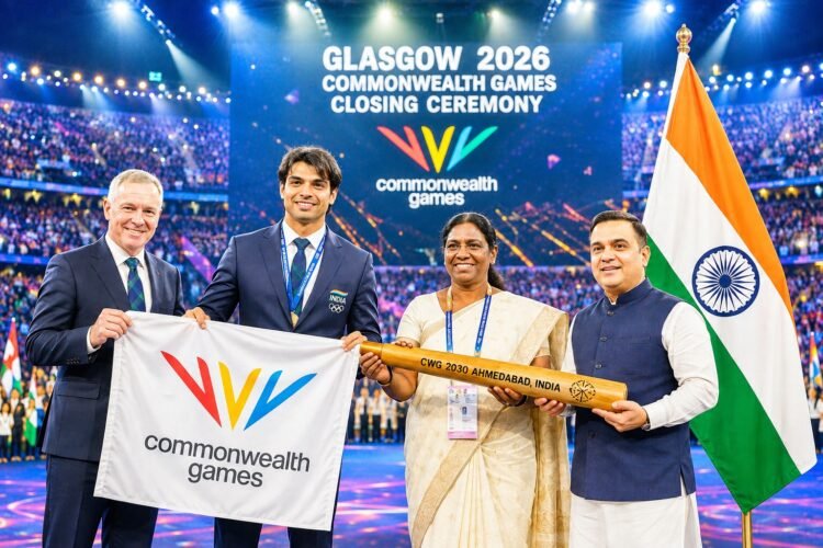 Glasgow Commonwealth Games End as India Receives Flag