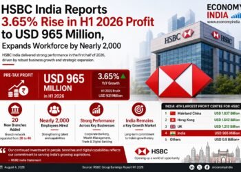 HSBC India Reports 3.65% Rise in H1 2026 Profit to USD 965 Million, Expands Workforce by Nearly 2,000 4 HSBC India Reports 3.65% Rise in H1 2026 Profit to USD 965 Million, Expands Workforce by Nearly 2,000