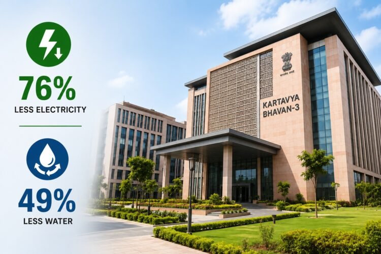 Kartavya Bhavan-3 Uses 76% Less Electricity