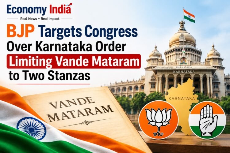 BJP Targets Congress Over Karnataka Order Limiting Vande Mataram to Two Stanzas