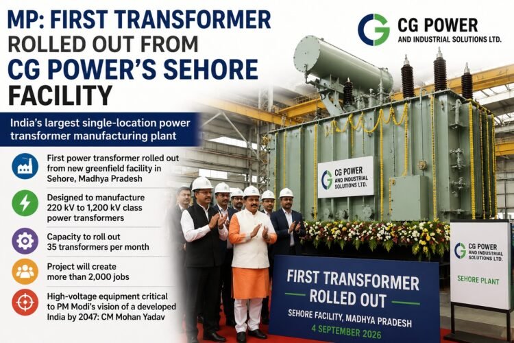MP: CG Power’s Sehore Facility Rolls Out First Power Transformer, Over 2,000 Jobs Expected