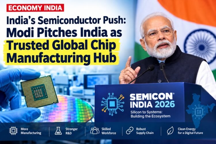 Modi Pitches India as Trusted Manufacturing Hub, Calls for Deeper Semiconductor Ecosystem