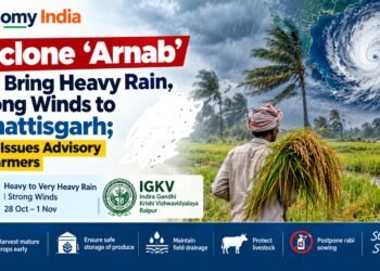 Cyclone ‘Arnab’ May Bring Heavy Rain, Strong Winds to Chhattisgarh; IGKV Issues Advisory for Farmers