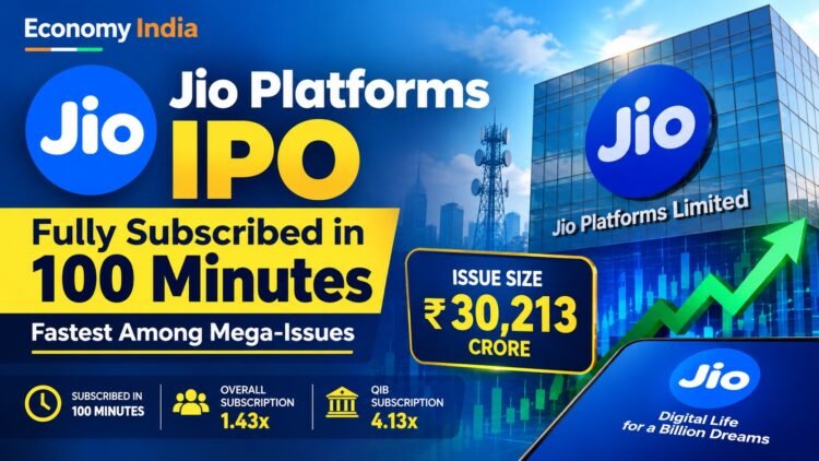 Jio Platforms IPO Fully Subscribed in 100 Minutes, Fastest Among Mega-Issues