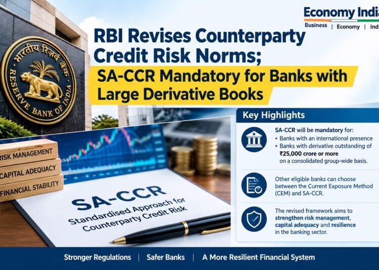 RBI Revises Counterparty Credit Risk Norms; SA-CCR Mandatory for Banks with Large Derivative Books