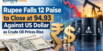 Rupee Falls 12 Paise to Close at 94.93 Against US Dollar as Crude Oil Prices Rise